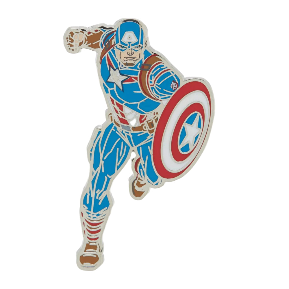 Marvel Captain America Comic Book Pose Enamel Pin (Online Order Only)