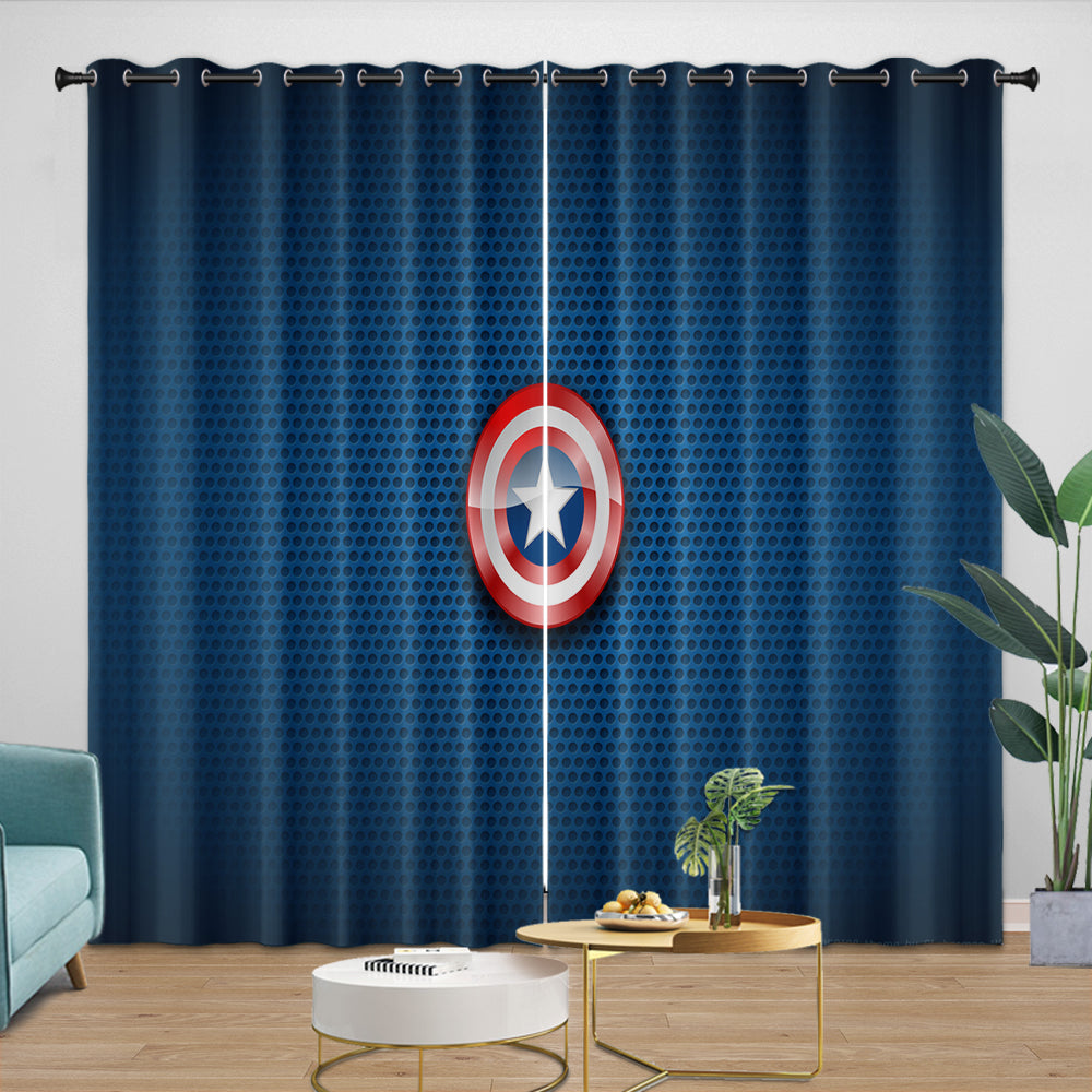 Captain America Curtains Blackout Window Drapes Room Decoration (ONLINE ORDER ONLY)