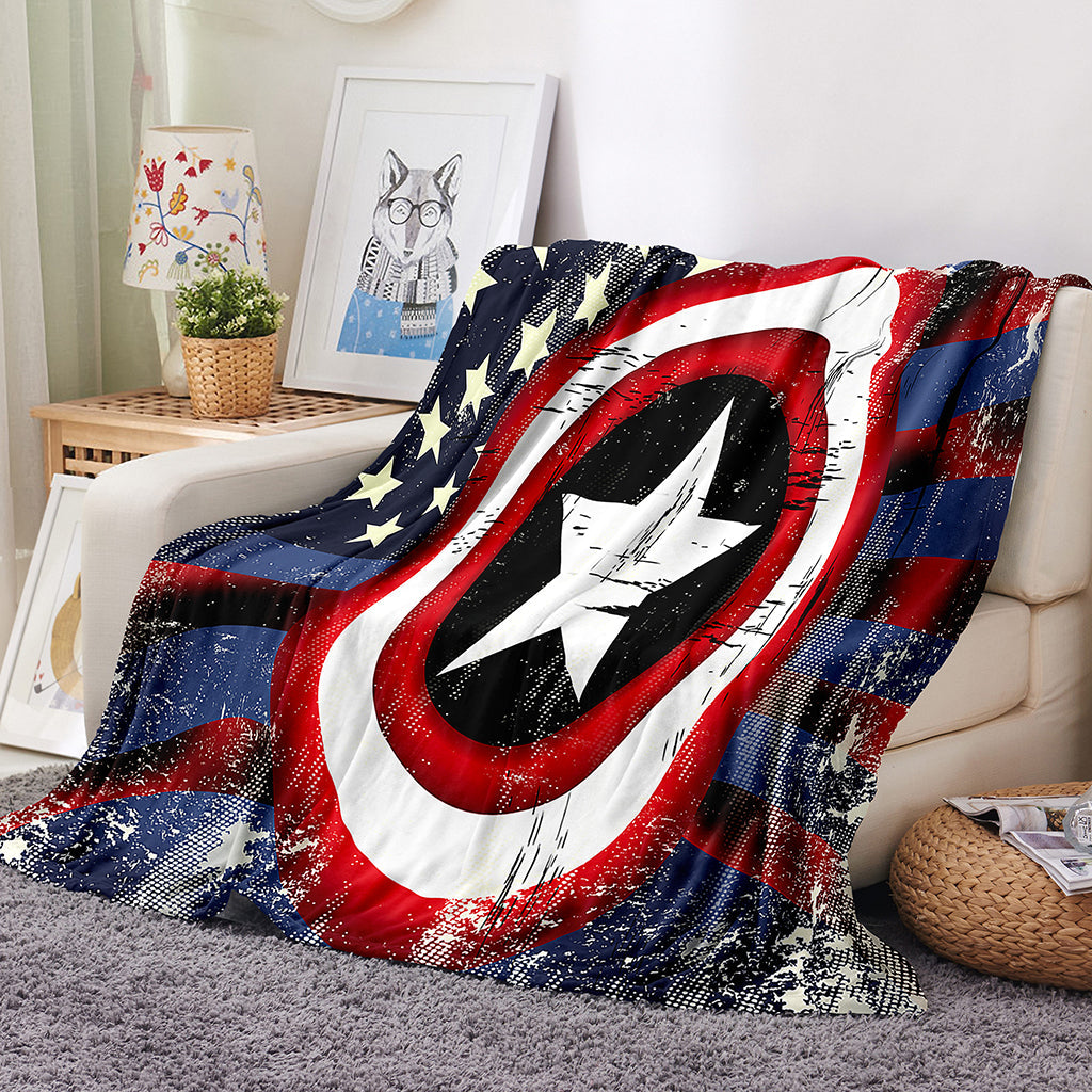 Captain America Iron Man Blanket Flannel Throw Room Decoration (Online Order Only)