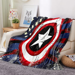 Captain America Iron Man Blanket Flannel Throw Room Decoration (Online Order Only)