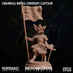 3D Printed Sordane Publishing Colonial Royal Company Captain Moonsoon 28 32mm D&D (Online Only)