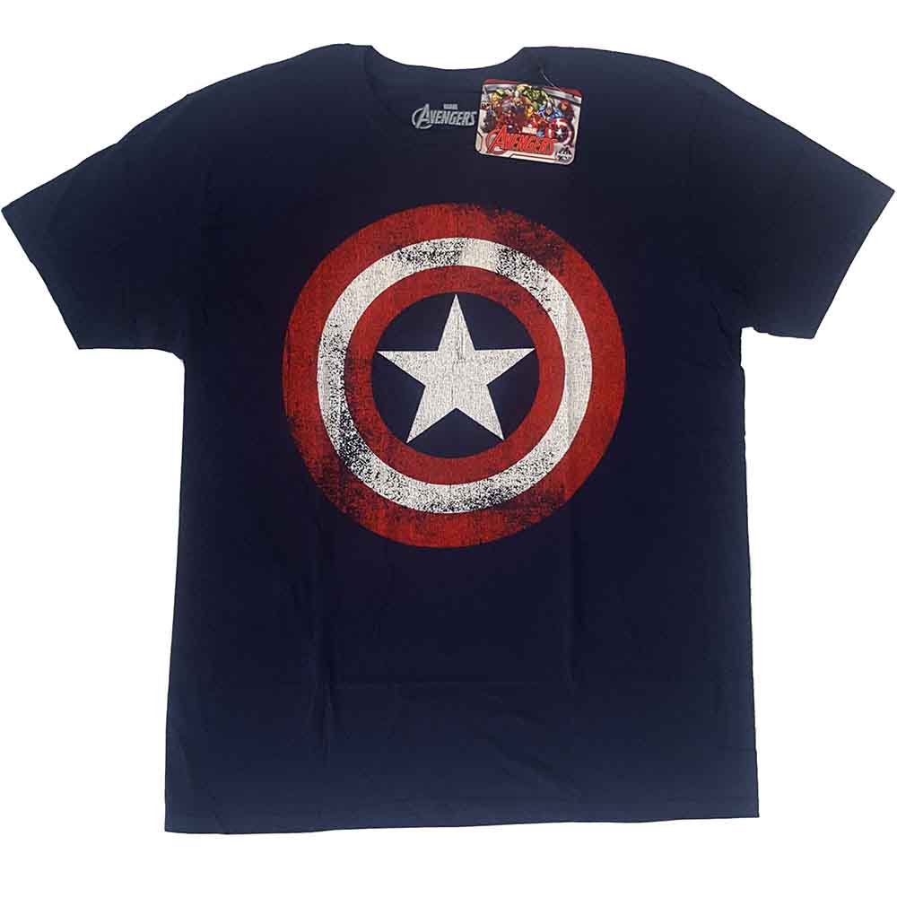 Captain America Distressed Shield Graphic T-Shirt (ONLINE ORDER ONLY)