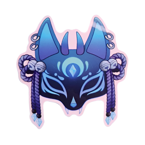 Kitsu Moonvale Mask Sticker (ONLINE ORDER ONLY)