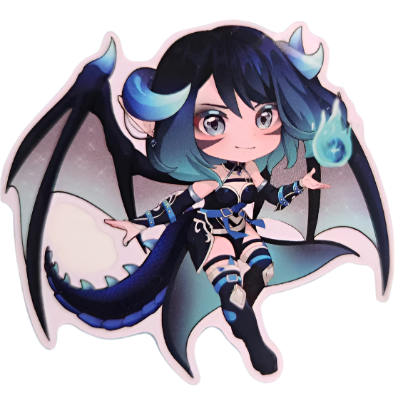 Kitsu Moonvale Chibi Dragon Sticker (ONLINE ORDER ONLY)