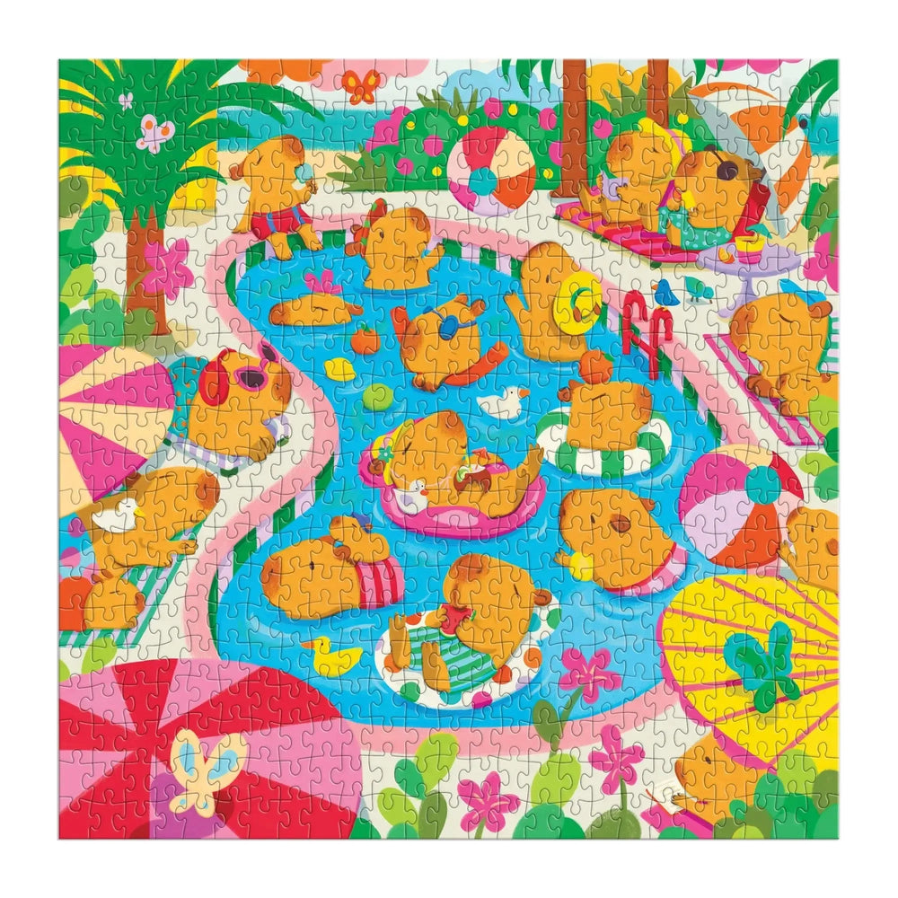 Capybara Pool Day 500 Piece Jigsaw Puzzle Mudpuppy