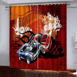 Car Model Hot Wheels Curtains Blackout Window Drapes (Online Order Only)