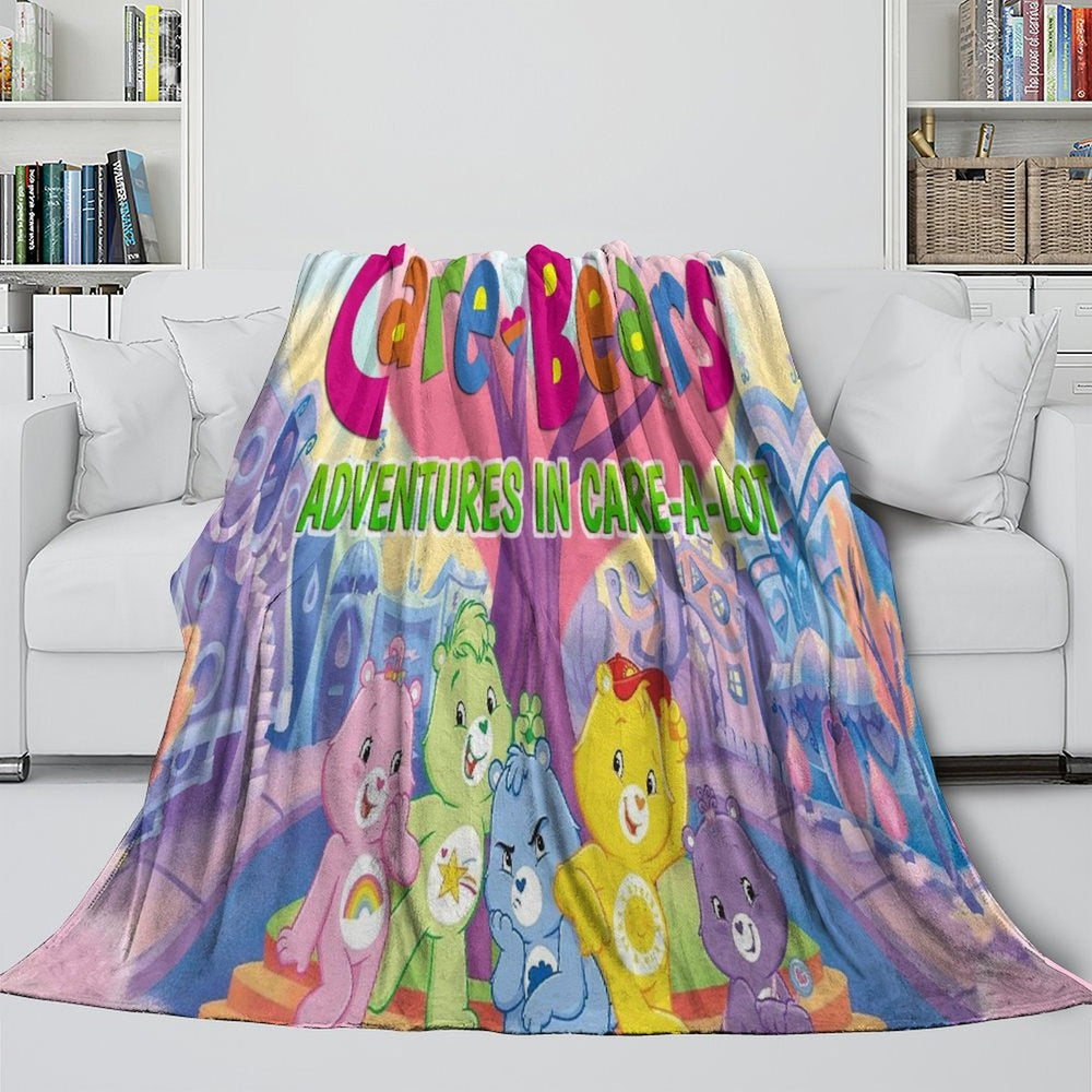 Care Bears Blanket Flannel Fleece Throw Room Decoration (Online Order Only)