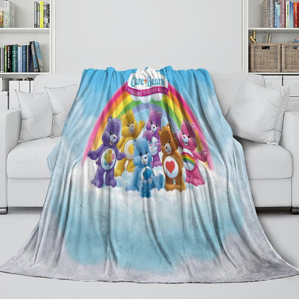 Care Bears Blanket Flannel Fleece Throw Room Decoration (Online Order Only)