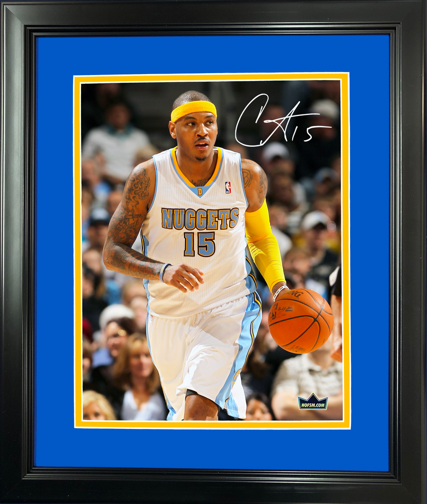 Framed Carmelo Anthony Facsimile Laser Engraved Signature Auto 11"x14" Basketball Photo HOFSM Holo (ONLINE ORDER ONLY)