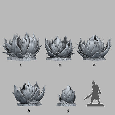 3D Printed Fantastic Plants and Rocks Carnivorous Alien Plants 28mm - 32mm D&D Wargaming (Online Only)