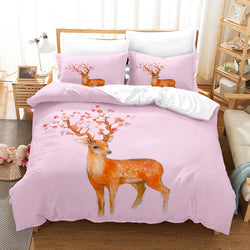 Pere David's deer Bedding Set Elk Quilt Cover Without Filler (Online Order Only)