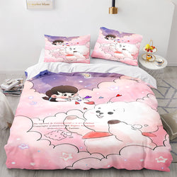 Cartoon BT21 Bedding Set Throw Quilt Duvet Covers Bedding Sets (Online Order Only)