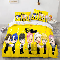Cartoon BT21 Bedding Set Throw Quilt Duvet Covers Bedding Sets (Online Order Only)
