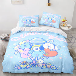 Cartoon BT21 Bedding Set Throw Quilt Duvet Covers Bedding Sets (Online Order Only)