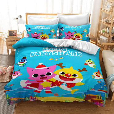 Cartoon Baby Shark Cosplay Bedding Set Quilt Cover (Online Order Only)