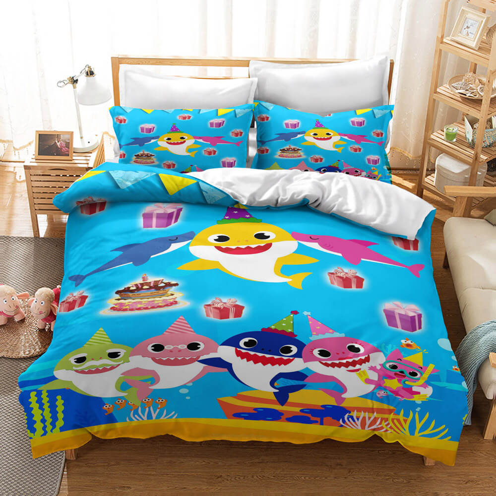 Cartoon Baby Shark Cosplay Bedding Set Quilt Cover (Online Order Only)
