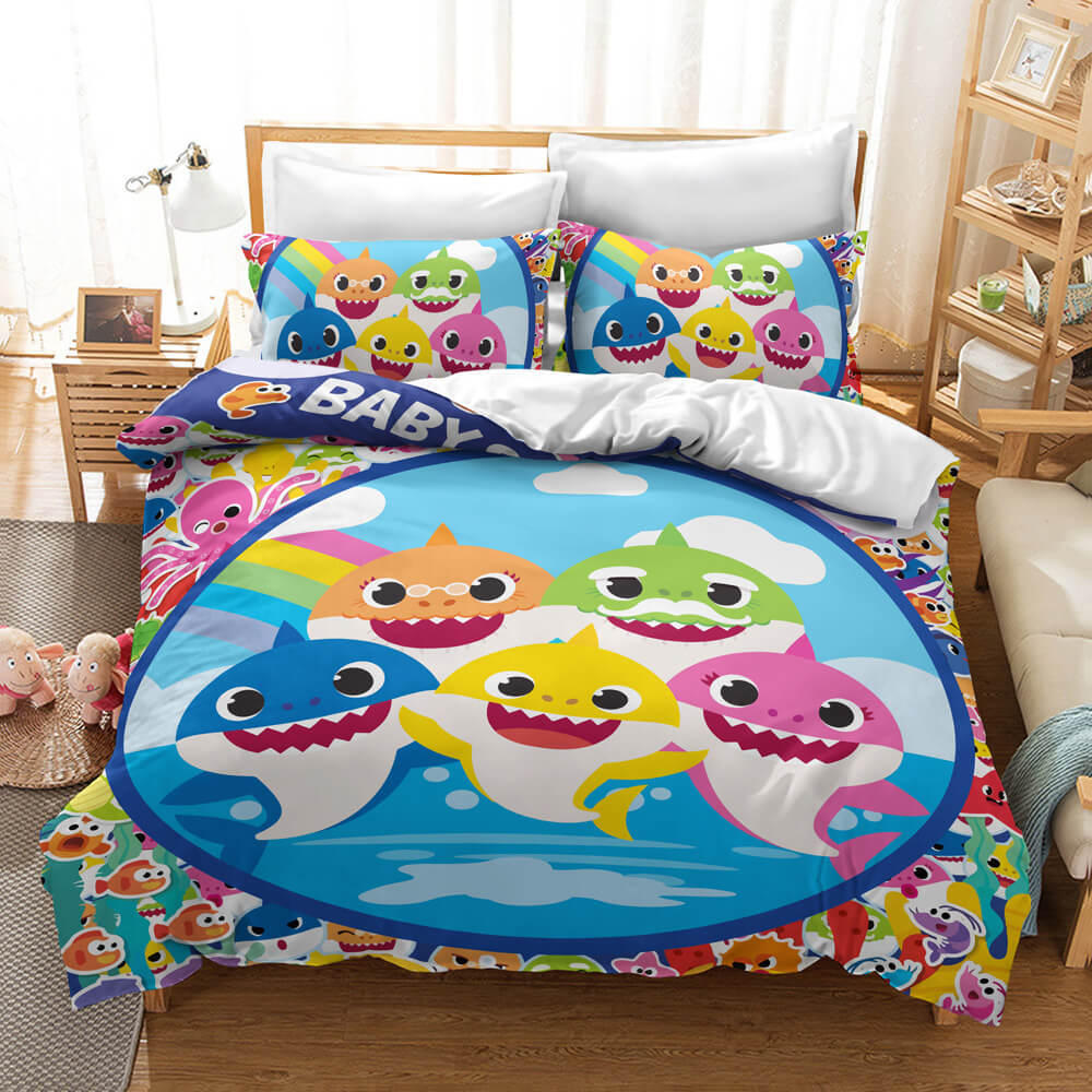 Cartoon Baby Shark Cosplay Bedding Set Quilt Cover (Online Order Only)