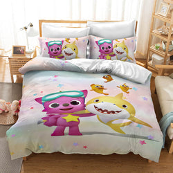 Cartoon Baby Shark Cosplay Bedding Set Quilt Cover (Online Order Only)