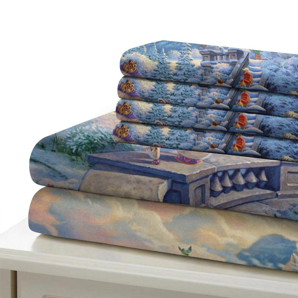 Cartoon Beauty and the Beast Bedding Set Quilt Duvet Cover Without Filler (Online Order Only)