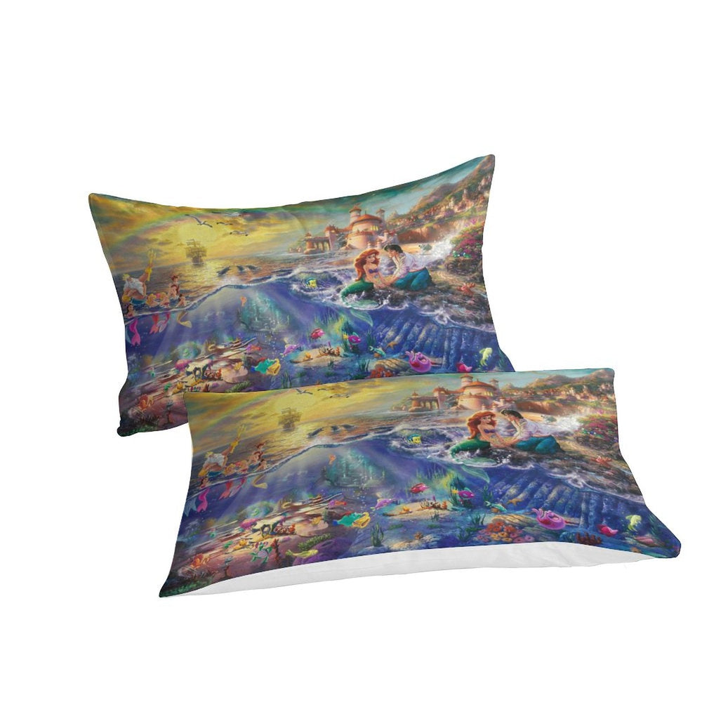 Cartoon Beauty and the Beast Bedding Set Quilt Duvet Cover Without Filler (Online Order Only)