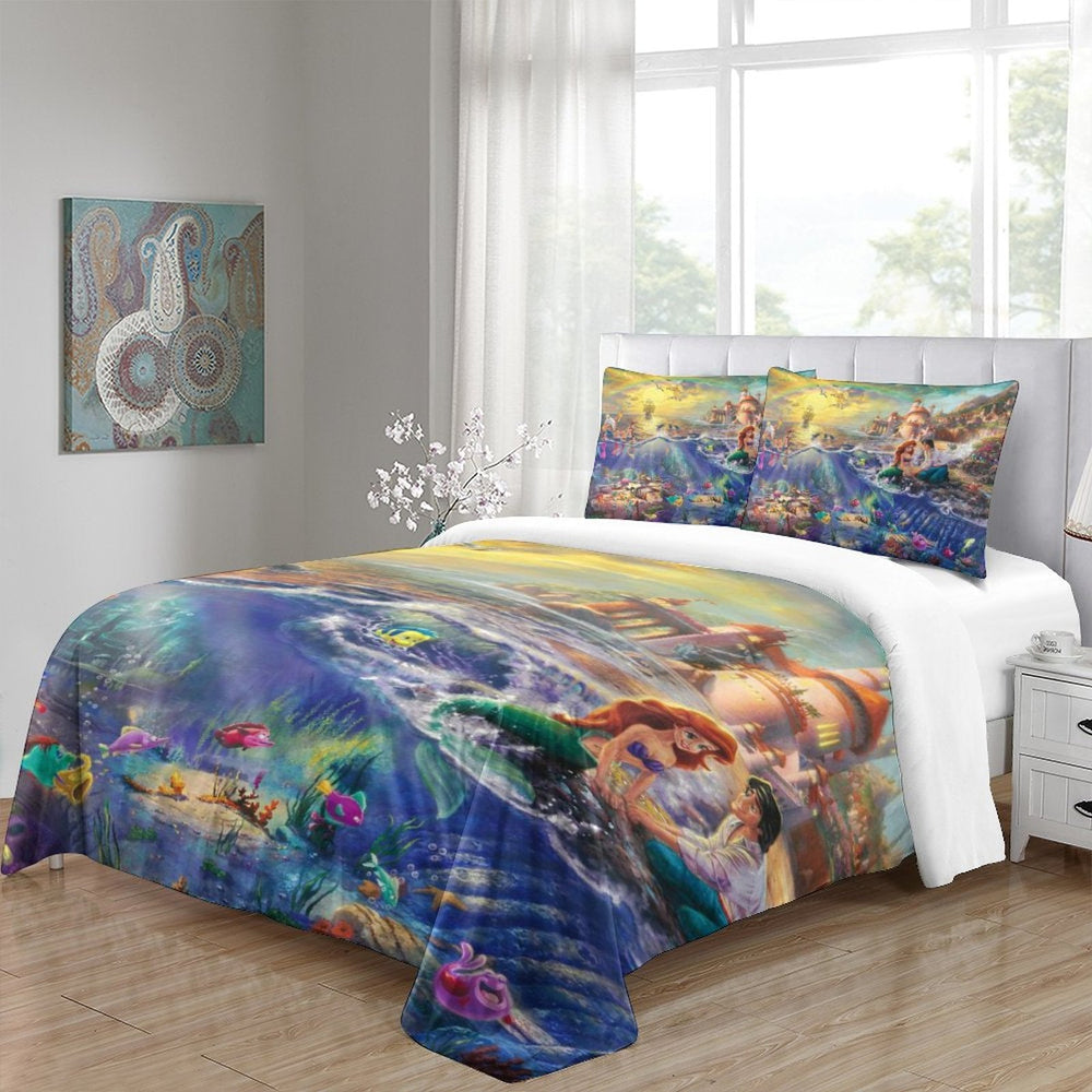Cartoon Beauty and the Beast Bedding Set Quilt Duvet Cover Without Filler (Online Order Only)