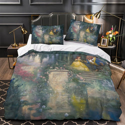 Cartoon Beauty and the Beast Bedding Set Quilt Duvet Cover Without Filler (Online Order Only)