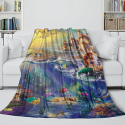 Cartoon Beauty and the Beast Blanket Flannel Throw Room Decoration (Online Order Only)