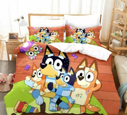 Cartoon Bluey Bedding Set Pattern Kids Quilt Cover Without Filler (Online Order Only)