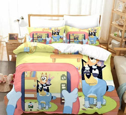 Cartoon Bluey Bedding Set Pattern Kids Quilt Cover Without Filler (Online Order Only)