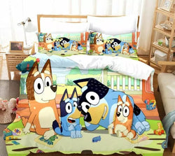 Cartoon Bluey Bedding Set Pattern Kids Quilt Cover Without Filler (Online Order Only)