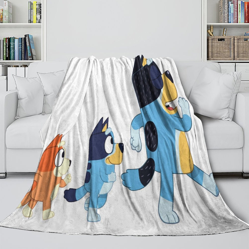 Cartoon Bluey Blanket Pattern Flannel Kids Throw Room Decoration (ONLINE ORDER ONLY)