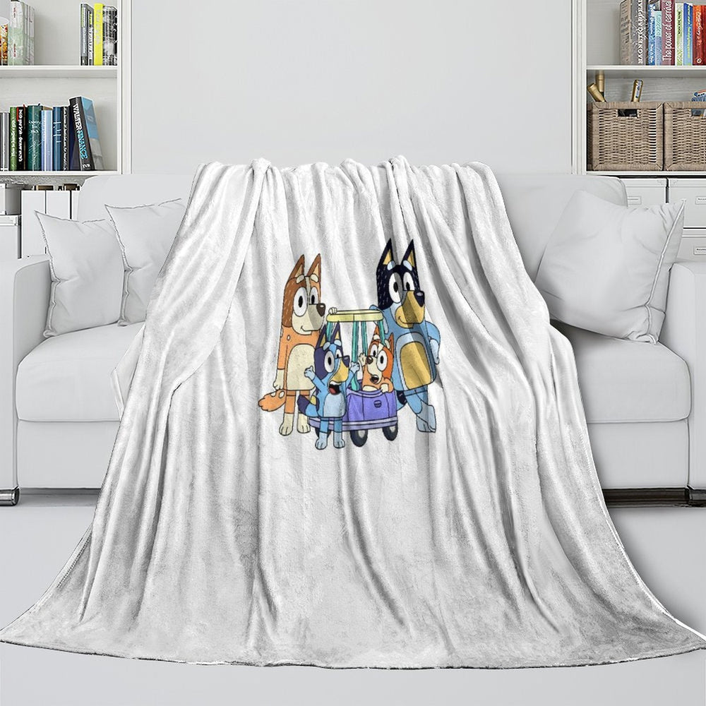 Cartoon Bluey Blanket Pattern Flannel Kids Throw Room Decoration (ONLINE ORDER ONLY)