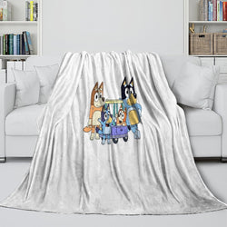 Cartoon Bluey Blanket Pattern Flannel Kids Throw Room Decoration (ONLINE ORDER ONLY)