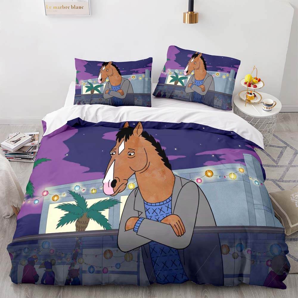 Cartoon BoJack Horseman Bedding Set Quilt Duvet Cover Bedding Sets (Online Order Only)