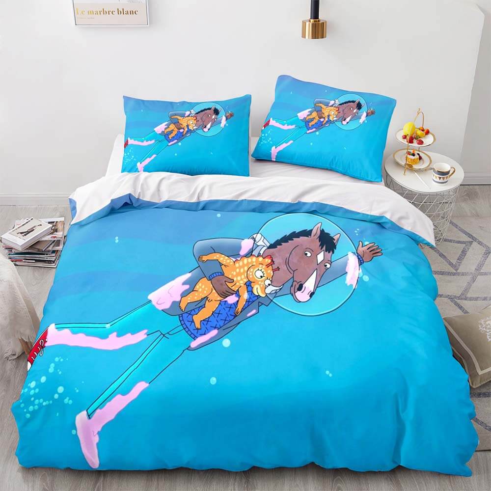 Cartoon BoJack Horseman Bedding Set Quilt Duvet Cover Bedding Sets (Online Order Only)