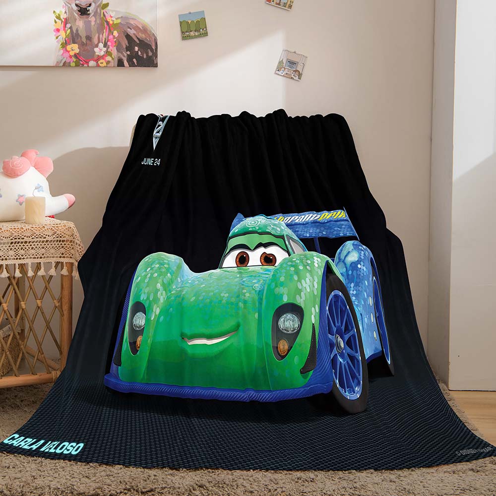 Cartoon Cars Blanket Flannel Throw Room Decoration (Online Order Only)