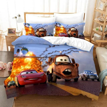 Cartoon Cars Cosplay Bedding Sets Quilt Cover Without Filler (Online Order Only)