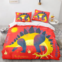 Cartoon Dinosaur Cosplay Bedding Sets Quilt Cover Without Filler (Online Order Only)