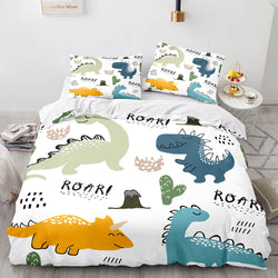 Cartoon Dinosaur Cosplay Bedding Sets Quilt Cover Without Filler (Online Order Only)