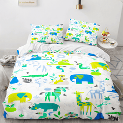Cartoon Dinosaur Cosplay Bedding Sets Quilt Cover Without Filler (Online Order Only)