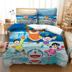 Cartoon Doraemon Cosplay Bedding Set Quilt Covers Room Decoration (Online Order Only)