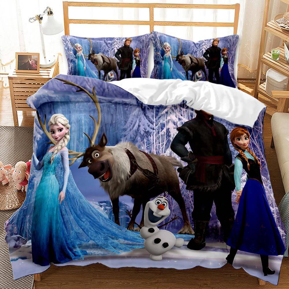 Cartoon Frozen Cosplay Bedding Set Quilt Cover Without Filler (Online Order Only)