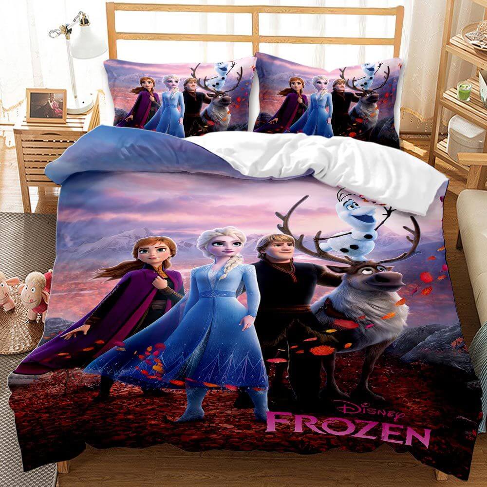 Cartoon Frozen Cosplay Bedding Set Quilt Cover Without Filler (Online Order Only)