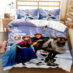 Cartoon Frozen Cosplay Bedding Set Quilt Cover Without Filler (Online Order Only)