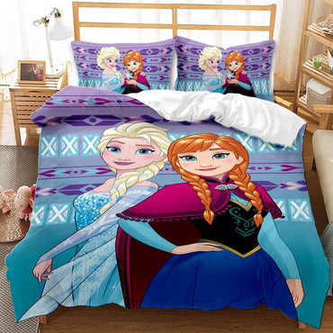 Cartoon Frozen Elsa Anna Bedding Set Quilt Cover Without Filler (Online Order Only)
