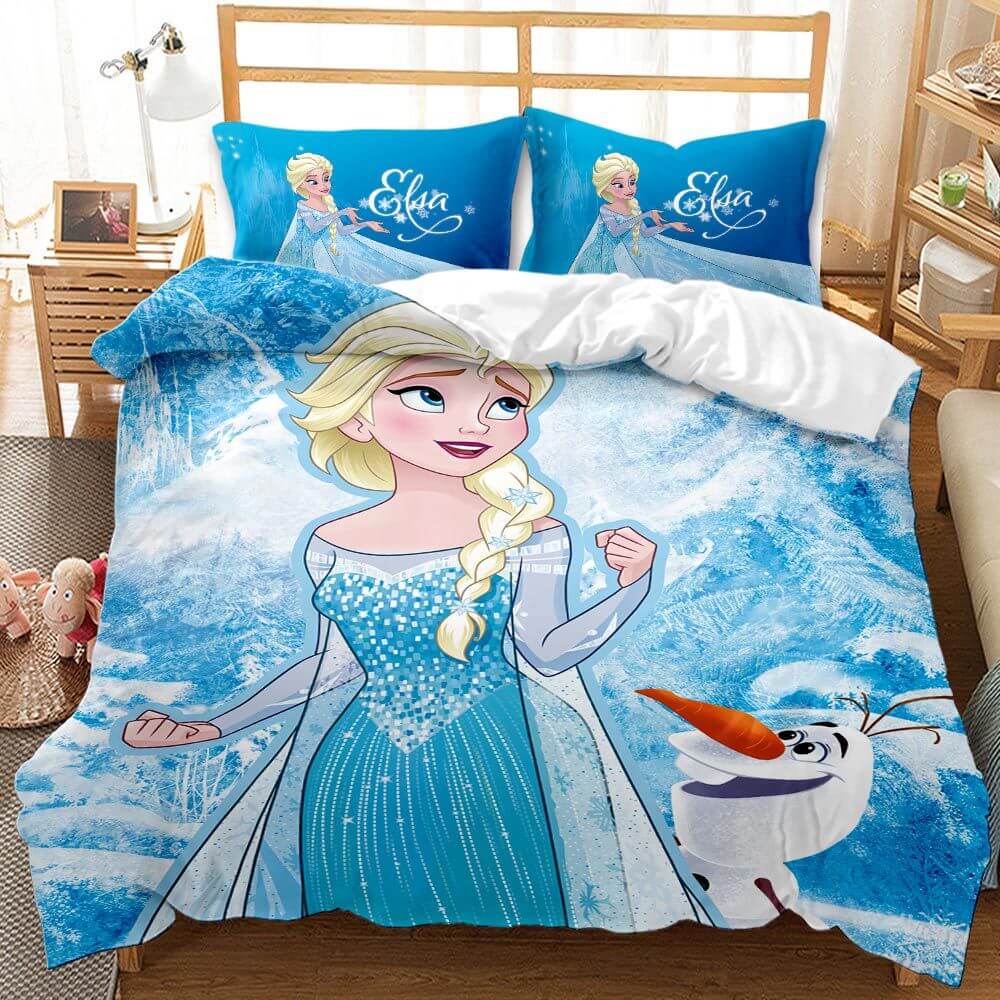 Cartoon Frozen Elsa Anna Bedding Set Quilt Cover Without Filler (Online Order Only)