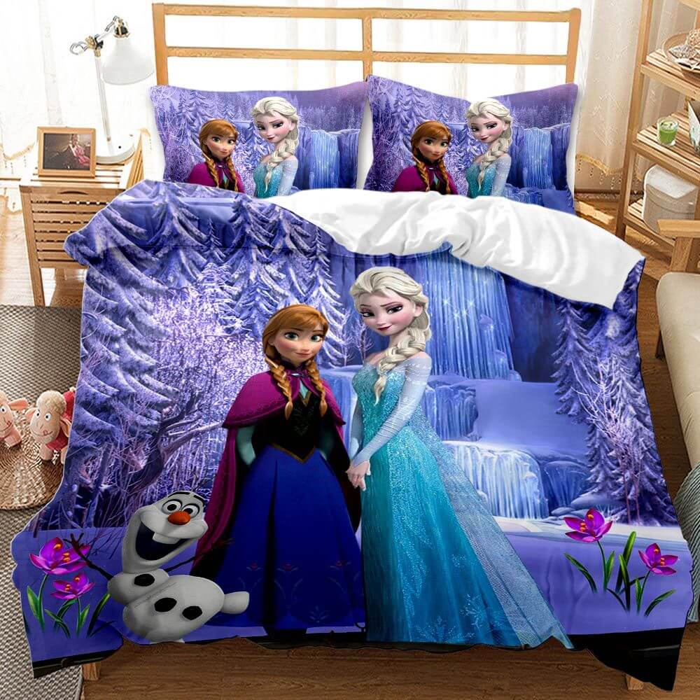 Cartoon Frozen Elsa Anna Bedding Set Quilt Cover Without Filler (Online Order Only)