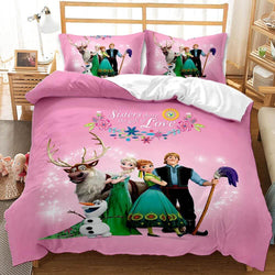 Cartoon Frozen Elsa Anna Bedding Set Quilt Cover Without Filler (Online Order Only)