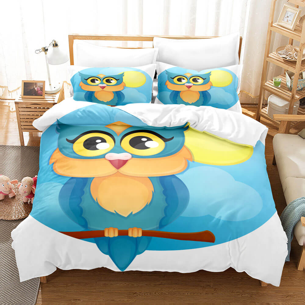 Cartoon Owl Bedding Sets Quilt Covers Without Filler (Online Order Only)