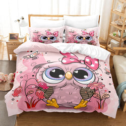 Cartoon Owl Bedding Sets Quilt Cover Without Filler (Online Order Only)